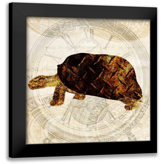 Ilosky, Pam 12x12 Black Modern Framed Museum Art Print Titled - Steam Punk Turtle I