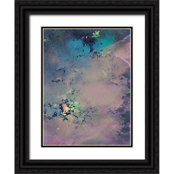 Ilosky, Pam 12x14 Black Ornate Wood Framed with Double Matting Museum Art Print Titled - Cosmic Unicorn II
