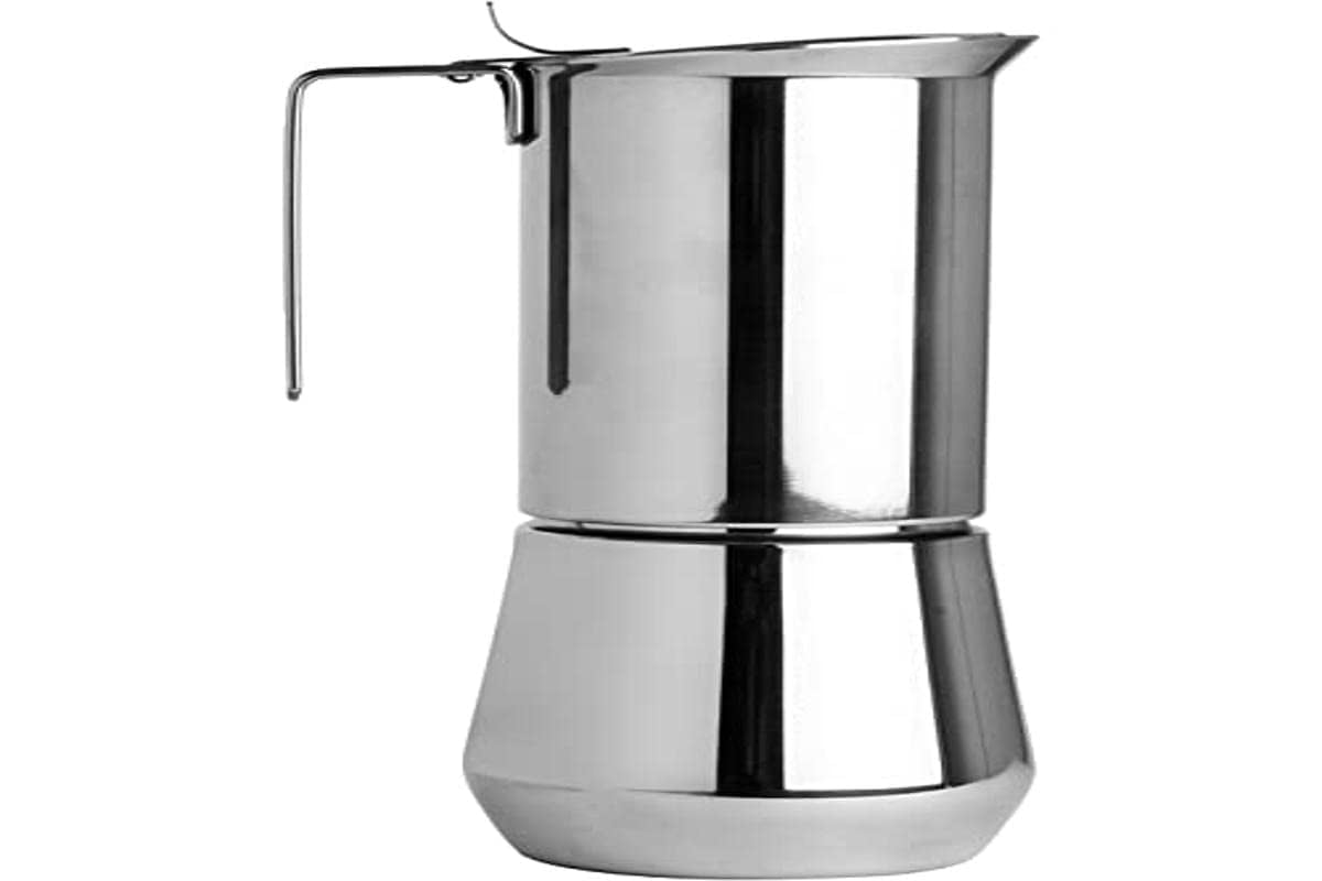 Ilsa Turbo Express 1-Cup Stovetop Espresso Maker  Stainless Steel Italian  Coffee Pot