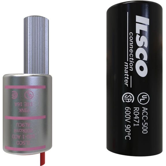 Ilsco ACO-500, 11/16"", 600 V 500 KCMIL Str Cu/Al, Aluminum, Pigtail Adapter, 1pc