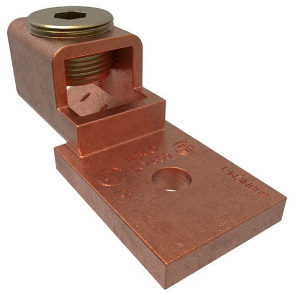 Ilsco LO-600, Mechanical Cable Lug, Cu Mec 600-1 13/32 B Ul Csa, 1 PC