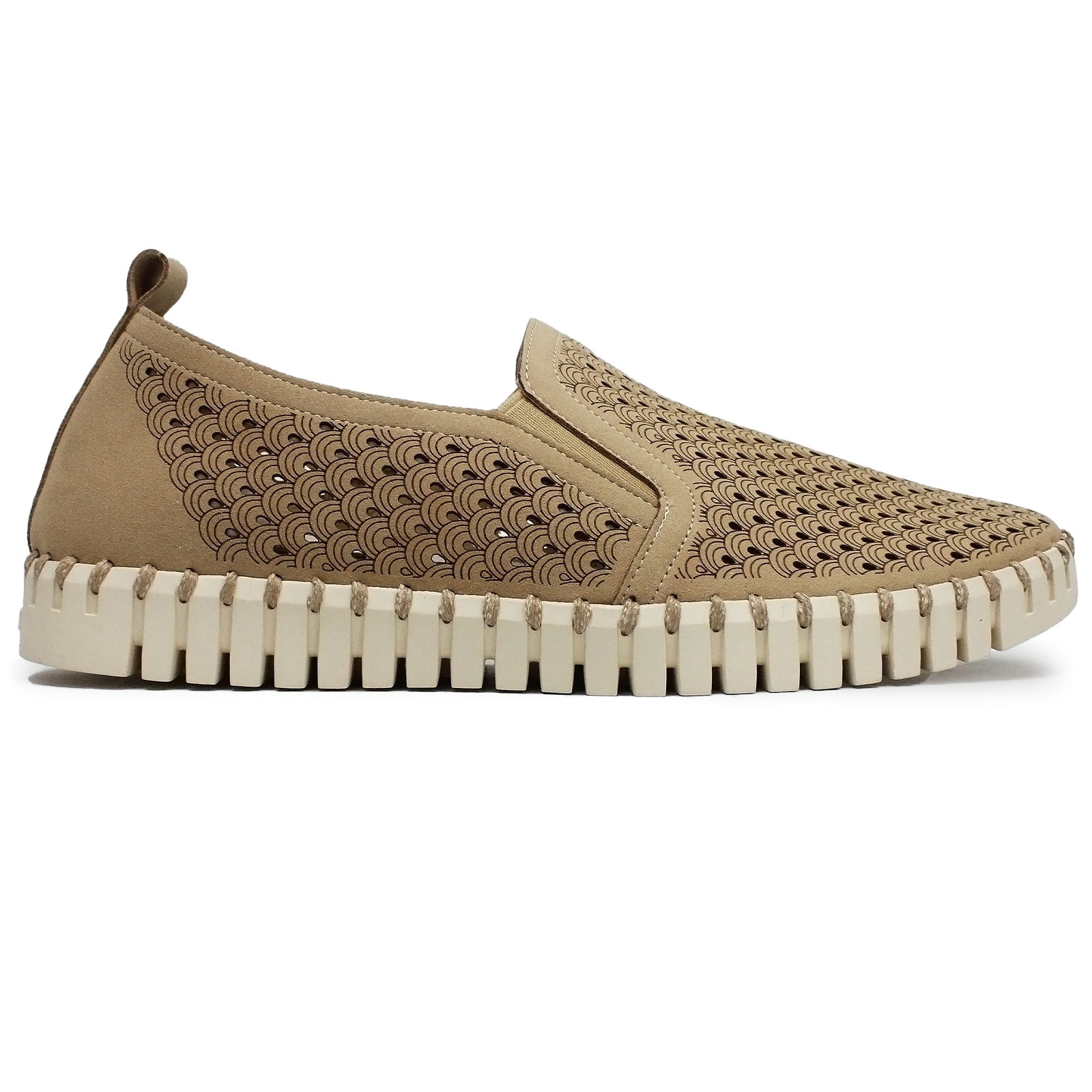 NEW ILSE JACOBSEN men’s tulip 140 shoe in cashew Instappers Heren TULIP140MEN beige zool | Ilse Jacobsen main image 3