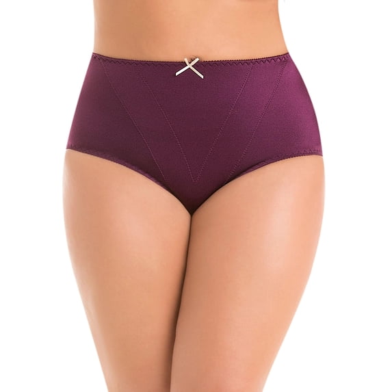 Ilusion High Rise Panty Light Control Soft And lightweight 3pc Set Colors: Nude, Black And Burgandi Large Size