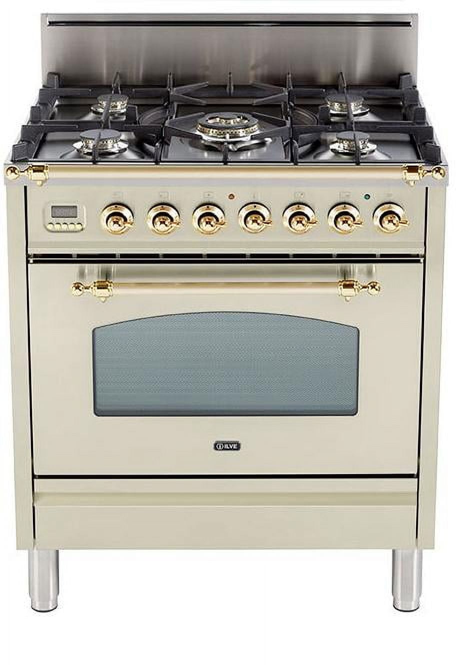 Ilve UPN76DVGGA Nostalgie Series 30 Inch Gas Convection Freestanding