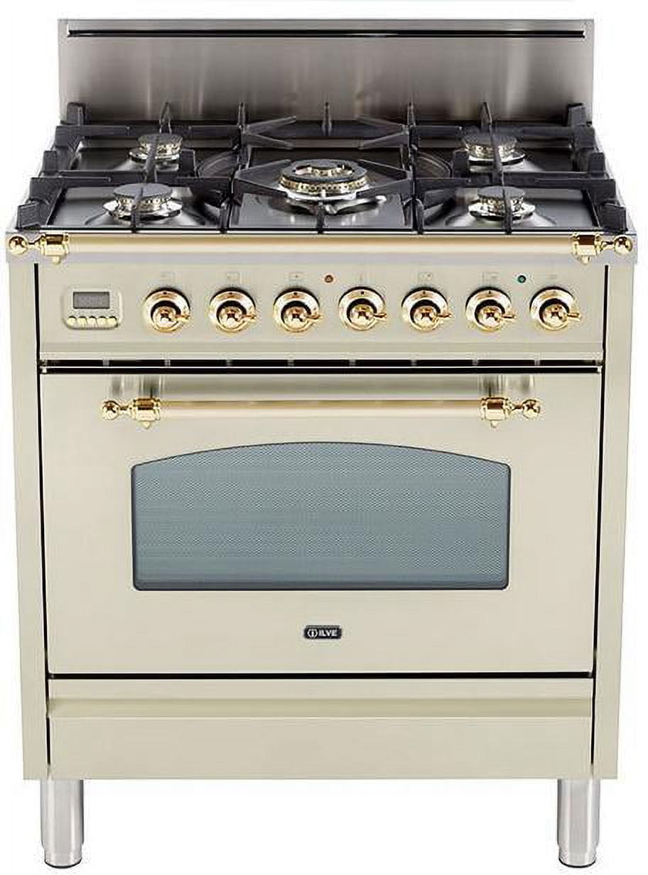 Ilve UPN76DVGGALP Nostalgie Series 30 Inch Gas Convection Freestanding