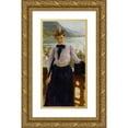 thumbnail image 1 of Ilya Efimovich Repin 11x18 Gold Ornate Wood Frame and Double Matted Museum Art Print Titled - Portrait of Natalia Nordmann (1900), 1 of 4