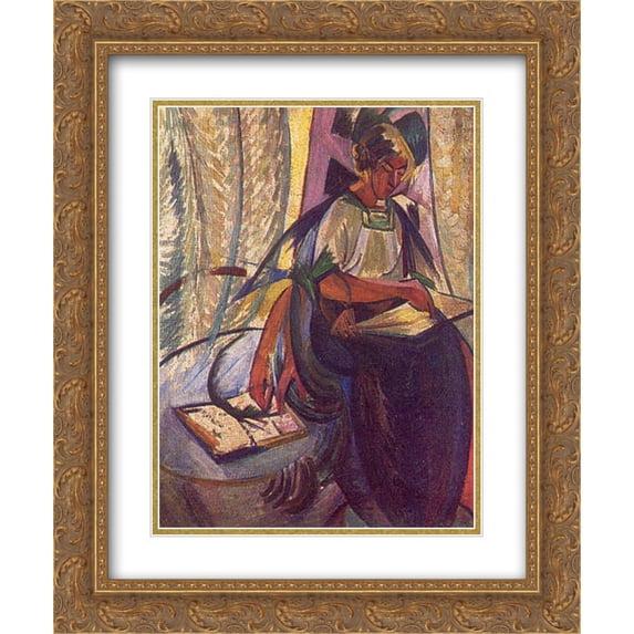 Ilya Mashkov 2x Matted 20x24 Gold Ornate Framed Art Print 'Study'