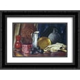 thumbnail image 1 of Ilya Mashkov 2x Matted 24x18 Black Ornate Framed Art Print 'Still life with a horse skull', 1 of 2