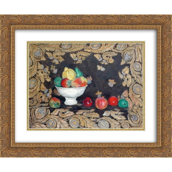 Ilya Mashkov 2x Matted 24x20 Gold Ornate Framed Art Print 'Still life'