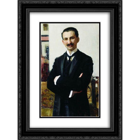 Ilya Repin 2x Matted 18x24 Black Ornate Framed Art Print 'Portrait of G.I. Shoofs'