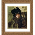 thumbnail image 1 of Ilya Repin 2x Matted 20x22 Gold Ornate Framed Art Print 'Portrait of the writer N.B. Nordman-Severova, the artist's wife', 1 of 2