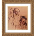 thumbnail image 1 of Ilya Repin 2x Matted 20x22 Gold Ornate Framed Art Print 'Sketches of Leo Tolstoy', 1 of 2