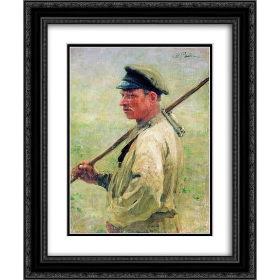 Ilya Repin 2x Matted 20x24 Black Ornate Framed Art Print 'Chopper-Litvin. Zdravnevo'