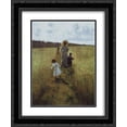 thumbnail image 1 of Ilya Repin 2x Matted 20x24 Black Ornate Framed Art Print 'On the boundary path. V.A. Repina with children going on the boundary path', 1 of 2