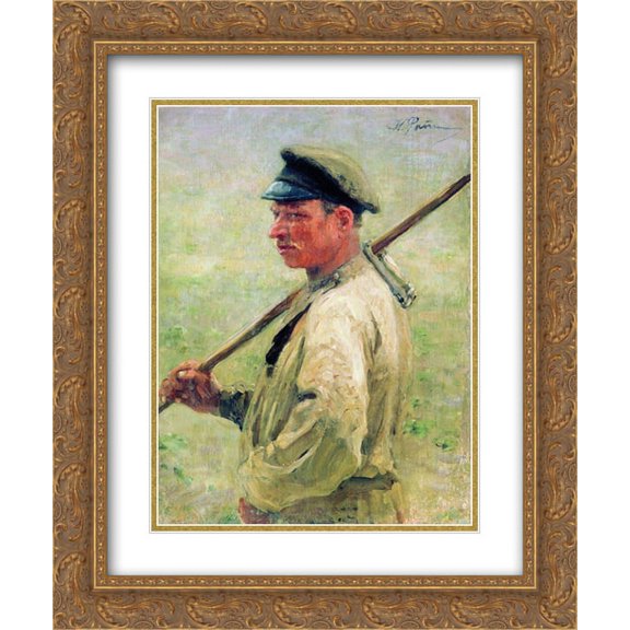 Ilya Repin 2x Matted 20x24 Gold Ornate Framed Art Print 'Chopper-Litvin. Zdravnevo'