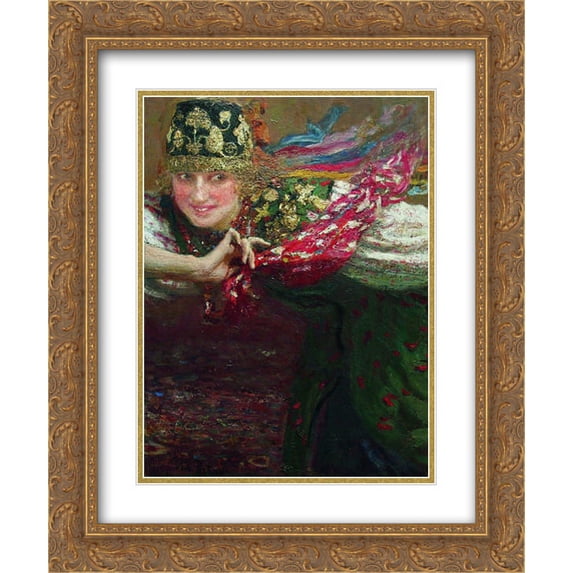 Ilya Repin 2x Matted 20x24 Gold Ornate Framed Art Print 'Dancing woman'