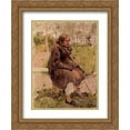 thumbnail image 1 of Ilya Repin 2x Matted 20x24 Gold Ornate Framed Art Print 'Hunchback (study)', 1 of 2