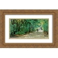 thumbnail image 1 of Ilya Repin 2x Matted 24x18 Gold Ornate Framed Art Print 'Alley in the park Kachanovka', 1 of 2