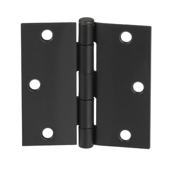 Ilyapa 18 Pack Black Door Hinges for Doors, 3.5 x 3.5 Inch Matte Black Interior Door Hinges, 3 1/2 Inch with Square Corners