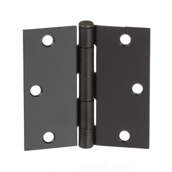 Ilyapa 18 Pack Oil Rubbed Bronze Door Hinges - 3.5 x 3.5 Inch Interior Antique Hinges for Doors, with Square Corners
