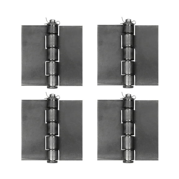 Ilyapa 4 Pack 4x4 Heavy Duty Hinges Butt Hinge for Heavy Gate - Weld to Install, Weldable Barrel Hinges, Weld On Hinge for Farm/Garage Gate, Door Trailer, Tailgates,Stainless Steel