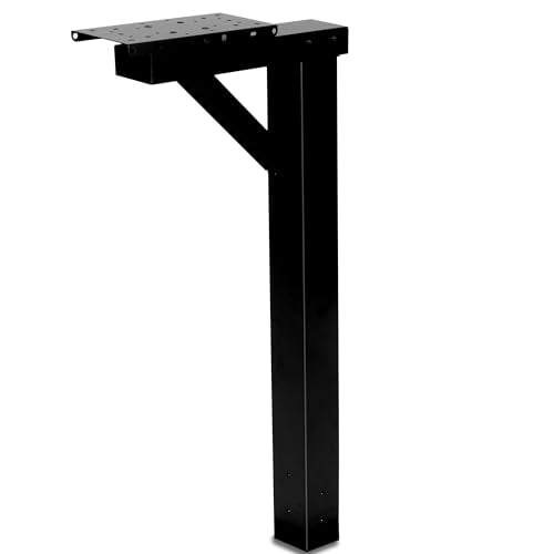 Ilyapa Black Metal Mailbox Post, Universal Curbside Mount, 43 Inch