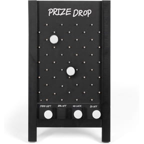 Ilyapa Board - Large Portable Prize Drop Game for Events and Trade Show - 14 x 24 Inch Wooden Sign Penny Drop Game - Includes 8 Coin Discs, Chalk, Magnetic Eraser
