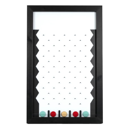 Ilyapa Large Prize Drop Board Game - 18x28 Inch Portable Penny Drop Game for Events and Trade Show - Wooden A-Frame Whiteboard Sign, Eraser