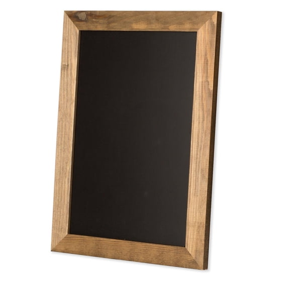 Ilyapa Rustic Wooden Magnetic Kitchen Chalkboard Sign - 12x16 Inch Brown Framed Wall Hanging Chalk Board for Farmhouse Decor, Wedding, Restaurant Menu