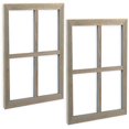thumbnail image 1 of Ilyapa Window Frame Wall Decor 2 Pack - Large 18x22 Inch Rustic Gray Wood Window Pane Country Farmhouse Decorations, 1 of 7