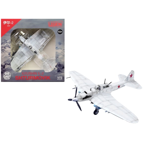 Ilyushin IL-2 Shturmovik Aircraft White "3rd Squadron 505th Air Assault Regiment 226th Air Assault Division Battle of Stalingrad" (1942) Soviet Air Force 1 72 Diecast Model Airplane by Legion