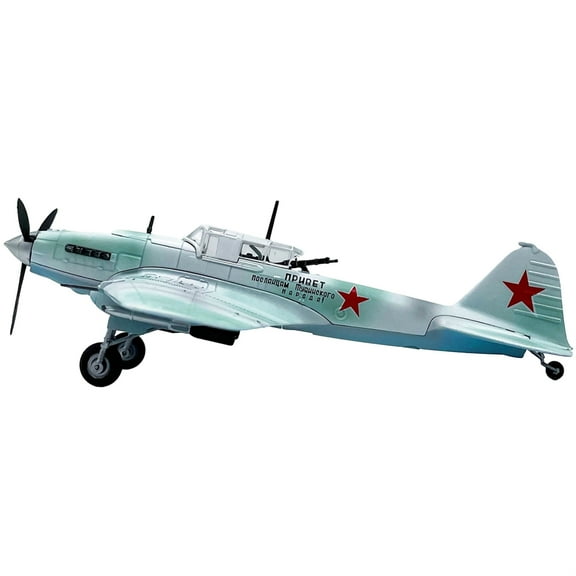 Ilyushin IL-2M3 Sturmovik Aircraft White Camouflage "Hello to the Envoys of the Tuvan People" Soviet Air Force 1/72 Diecast Model Airplane by Legion
