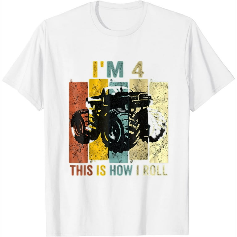 Im 4 This Is How I Roll 4 Years Old 4th Birthday Shirt Im 4 This Is How I Roll 4 Years Old 4th Birthday Shirt