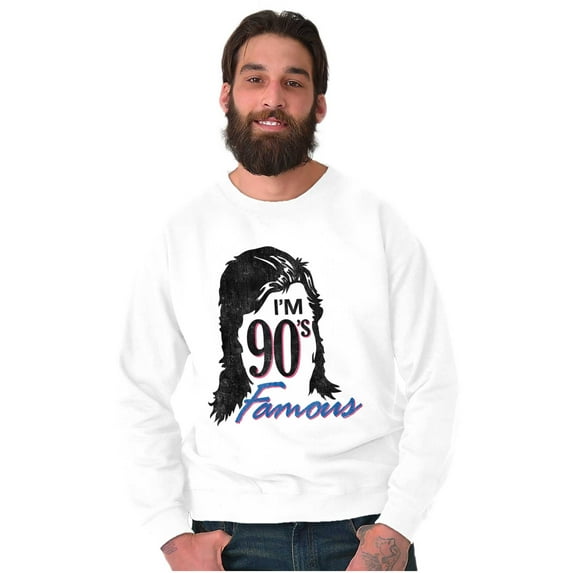 Im 90s Famous Retro Funny Gym Workout Sweatshirt for Men or Women Brisco Brands S