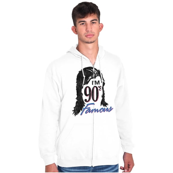 Im 90s Famous Retro Funny Gym Workout Zip Up Hoodie Men's Women's Brisco Brands M