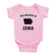 thumbnail image 1 of Im A Big Deal in Iowa Cute Baby Bodysuits Boy Girl Unisex, 1 of 5