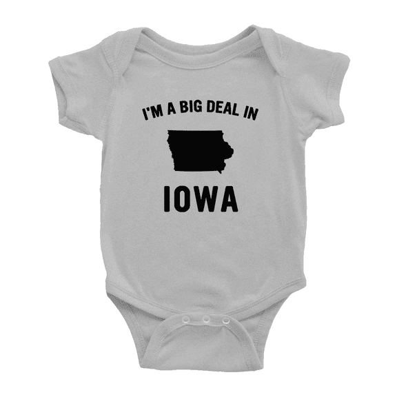 Im A Big Deal in Iowa Cute Baby Bodysuits Boy Girl Unisex