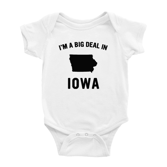 Im A Big Deal in Iowa Cute Baby Bodysuits Boy Girl Unisex