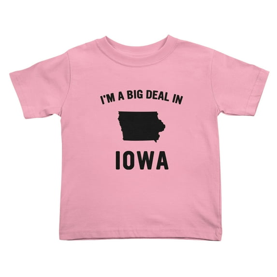 Im A Big Deal in Iowa Cute Toddler T Shirts for Boys Girls (Pink, Youth S)