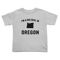 thumbnail image 1 of Im A Big Deal in Oregon Cute Toddler T Shirts for Boys Girls (Gray, 2T), 1 of 5