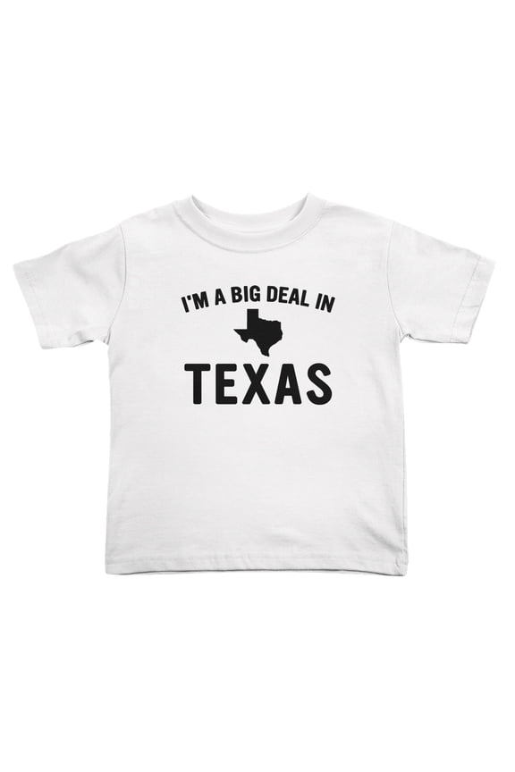 Im A Big Deal in Texas Cute Toddler T Shirts for Boys Girls (White, Youth L)