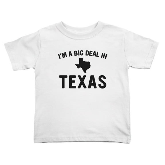 Im A Big Deal in Texas Cute Toddler T Shirts for Boys Girls (White, Youth M)