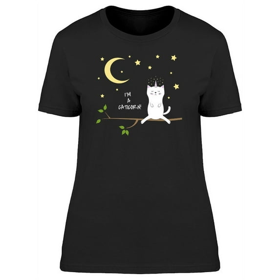 Im A Caticorn On Branch T-Shirt Women -Image by Shutterstock, Female x-Large