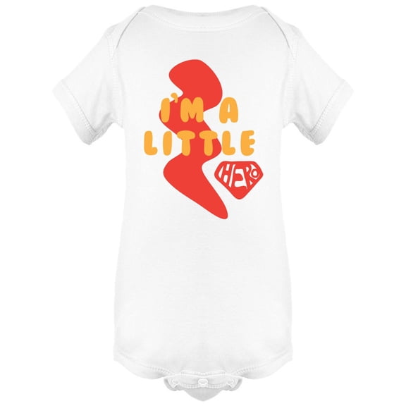 Im A Little Hero Cool Font Bodysuit Infant -Image by Shutterstock, 6 Months