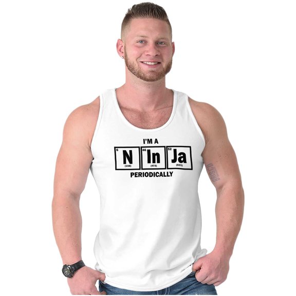 Im A Ninja Periodically Science Nerd Plus Size Graphic Tank Top Brisco Brands 2X