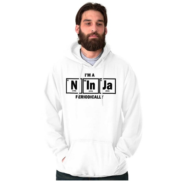 Im A Ninja Periodically Science Nerd Unisex Plus Fleece Graphic Hoodie Brisco Brands 3X