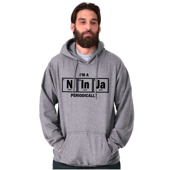 Im A Ninja Periodically Science Nerd Unisex Plus Fleece Graphic Hoodie Brisco Brands 4X