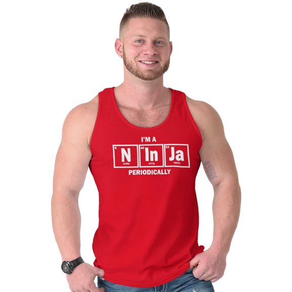 Im A Ninja Periodically Science Nerd Plus Size Graphic Tank Top Brisco Brands 2X