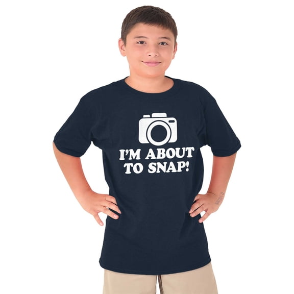 Im About Snap Funny Photography Pun Crewneck T Shirts Boy Girl Teen Brisco Brands S