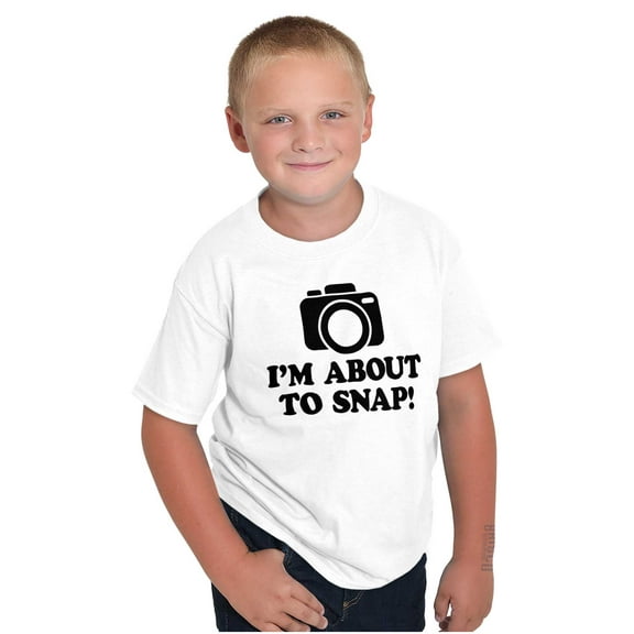 Im About Snap Funny Photography Pun Crewneck T Shirts Boy Girl Teen Brisco Brands S
